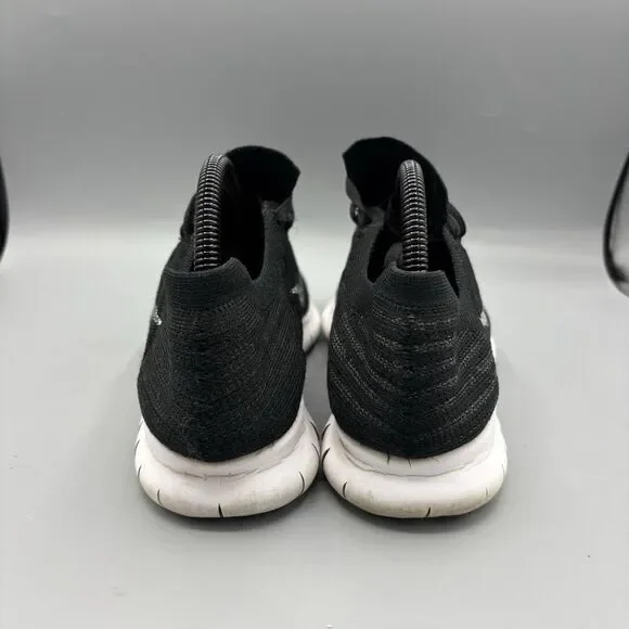 Nike Free Shoes RN Flyknit 831069-001 Men's Black White Running Size 8.5 - Picture 3 of 7